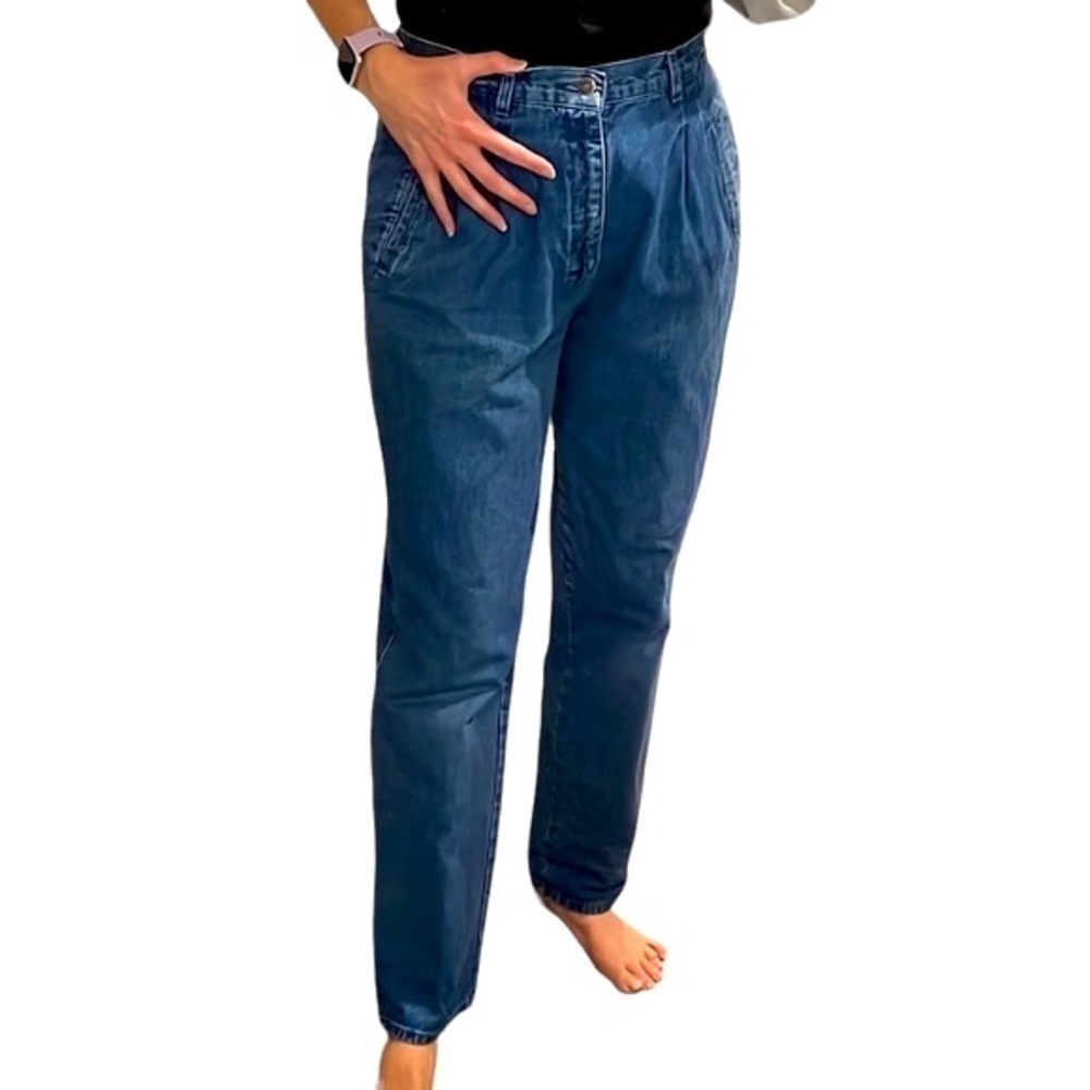 Vintage Northern Reflections High Rise Straight Leg Mom Jeans Pleat Front